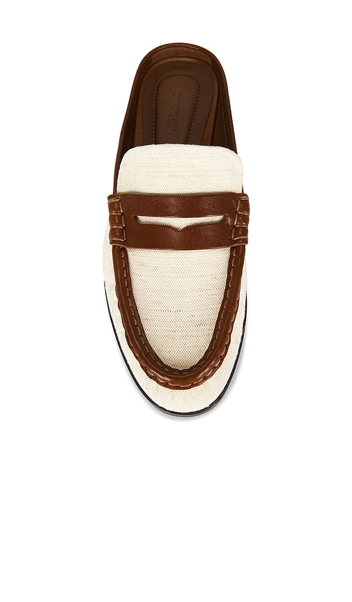 Simkhai Dean Canvas Combo Loafer Mules Natural Saddle In Multi