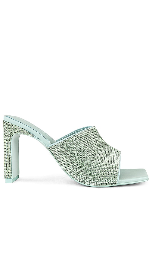 Simkhai Women's Asia 90mm Crystal-embellished Leather Mules In Green