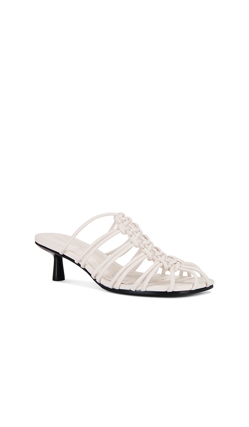 Shop Simkhai Braided Mid Heel In Alabaster