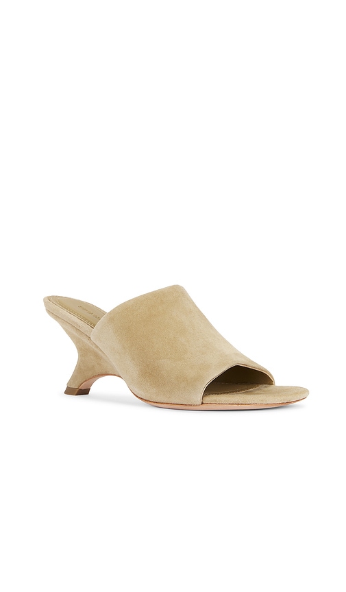 Simkhai Shadow Mule Suede Sandal In Sand
