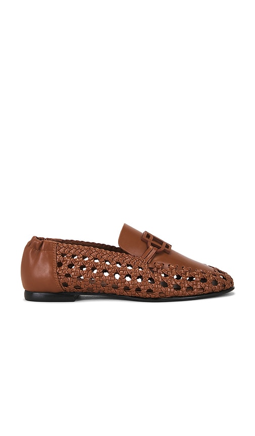 Dion Woven Leather Loafer in Brown. - size 40 (also in 36, 37, 38, 39)