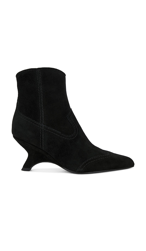 Simkhai Shadow Suede Western Ankle Boots Black In Multi