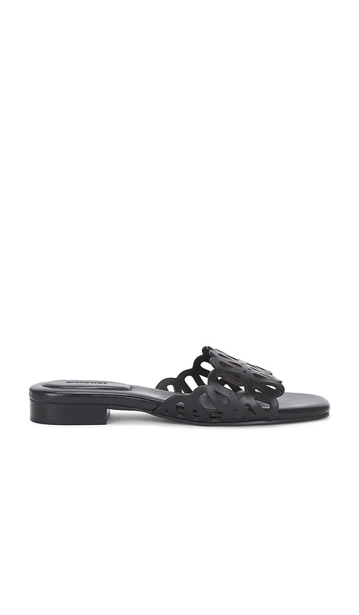 SIMKHAI Mccall Laser Cut Leather Flat Slide