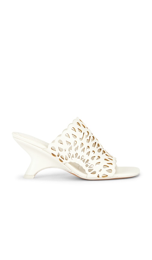SIMKHAI Shadow Mule Laser Cut Leather Sandal