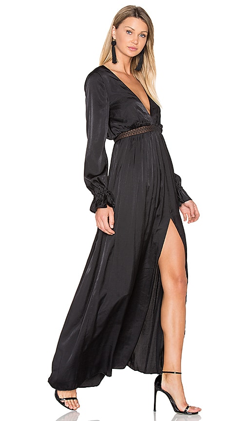 black long sleeve dress revolve