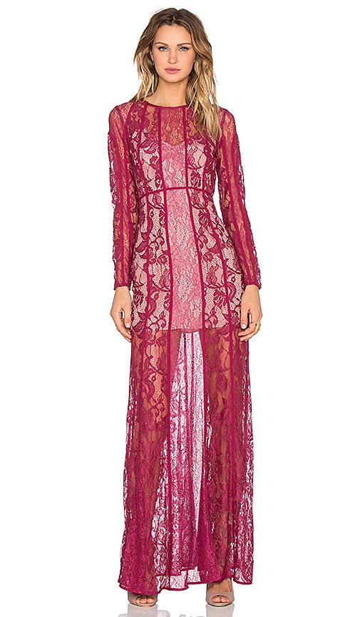 THE JETSET DIARIES Yasmine Maxi Dress in Berry REVOLVE