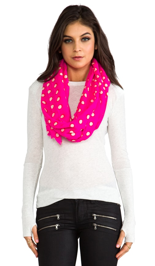 Double Dot Print Oblong Scarf