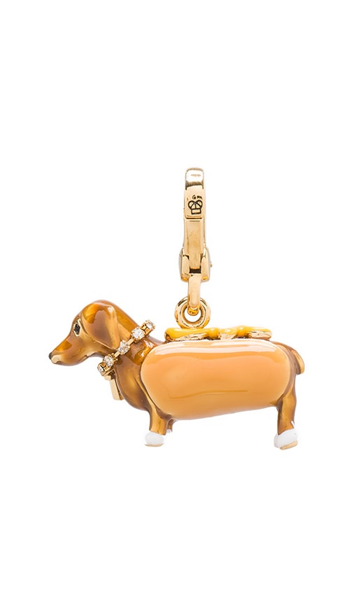 Dachsund In A Hot Dog Bun Charm