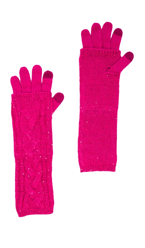 Sparkle Cable Layered Texting Gloves