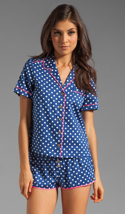 Josie Dot Sateen PJ Top