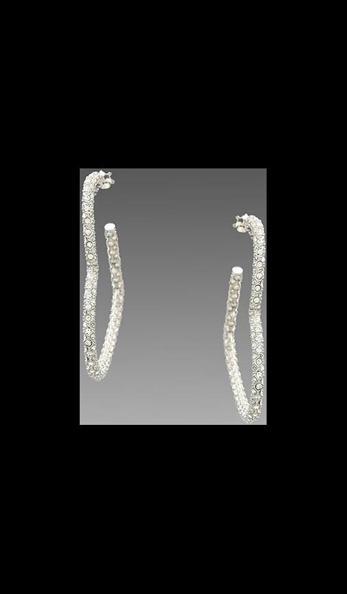Pave Heart Hoop