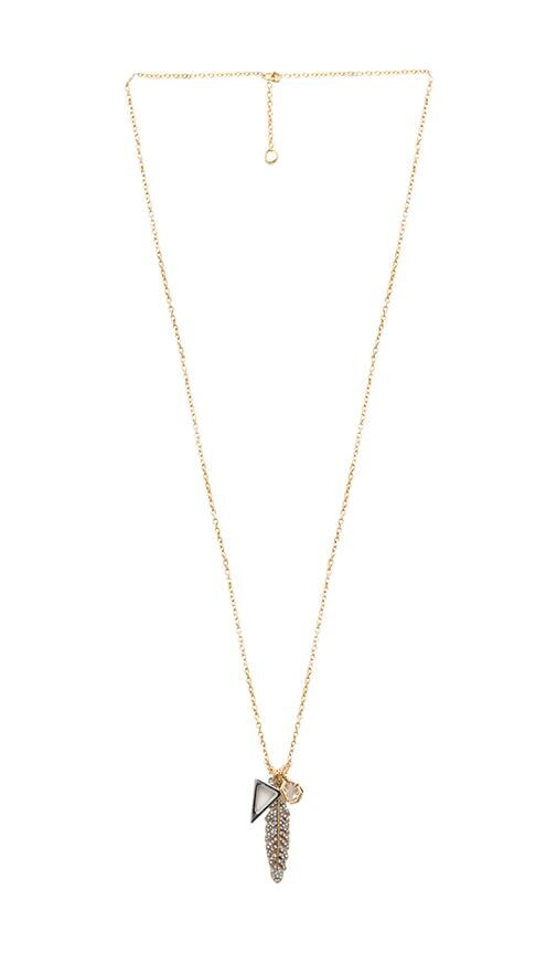 Pave Feather Cluster Pendant