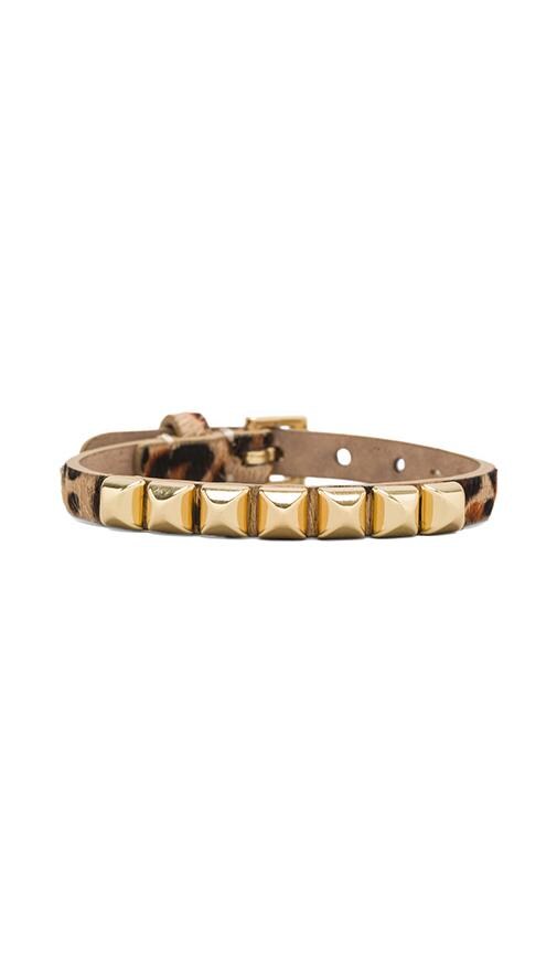 Skinny Leather Pyramid Bracelet