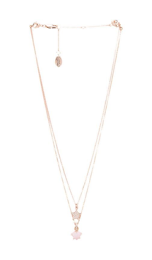 Double Layer Pave Star Necklace
