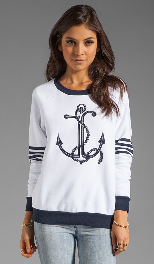 Anchor Stripe Relaxed Pullover