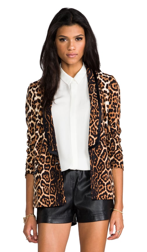 Juicy Couture Flowing Leopard Blazer in Ginger Flowing