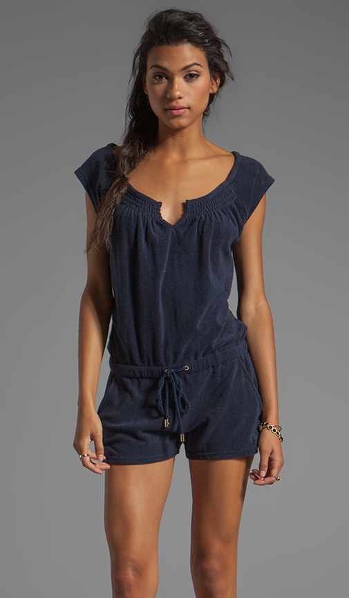 Terry Tie Neck Romper