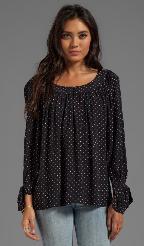 Geo Swirl Crepe Top
