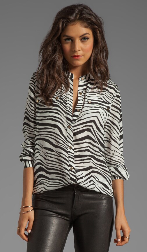 Boho Shirting Print Blouse