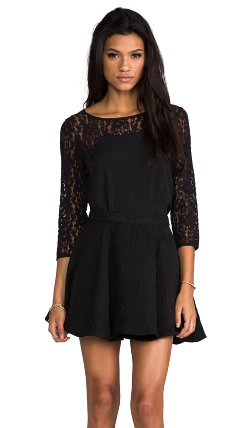 Fabric Mix Lace Top