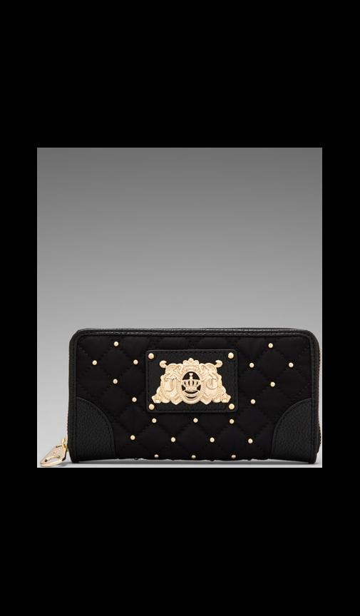 Ongoing Nylon Quilted/Studded Zip Wallet