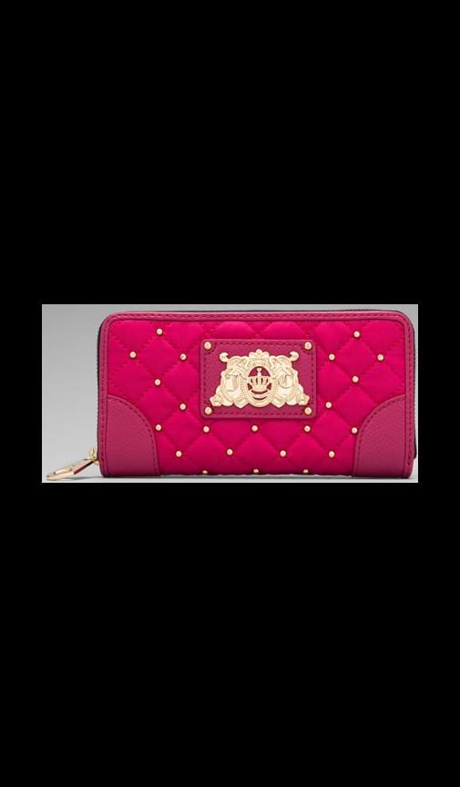 Ongoing Nylon Quilted/Studded Zip Wallet