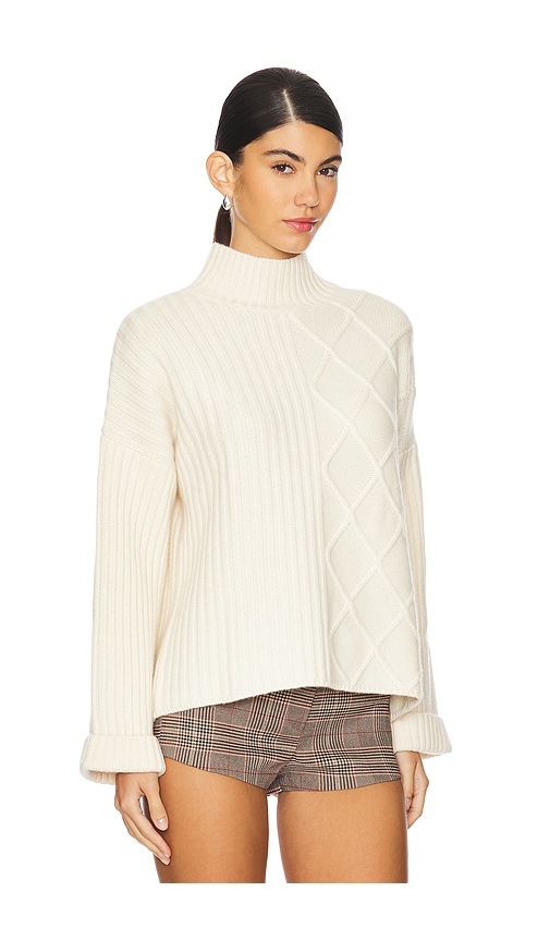 Shop Jumper 1234 Aran Rib Turtleneck In 자스민