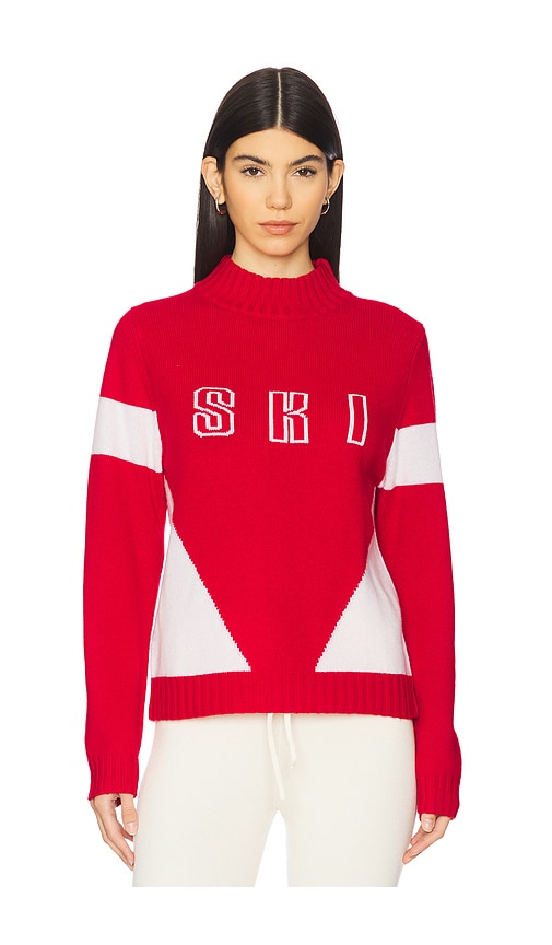 JUMPER 1234 Contrast Ski Turtle in Red & Maritime White