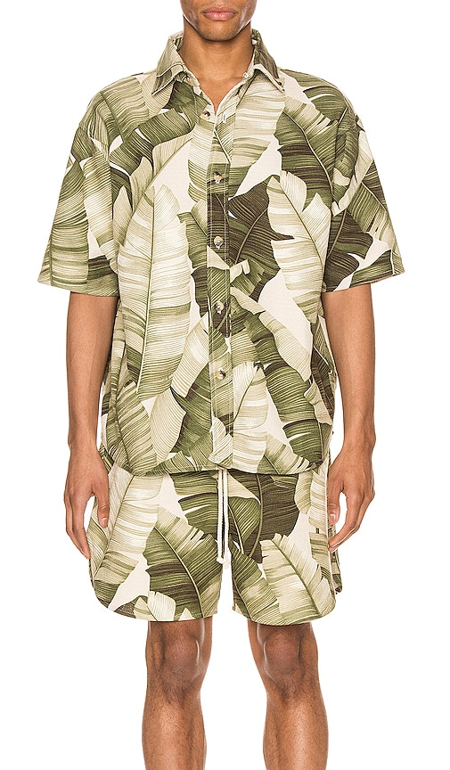 Jungle Kailo Short Sleeve Shirt in Cream Banana Leaf | REVOLVE