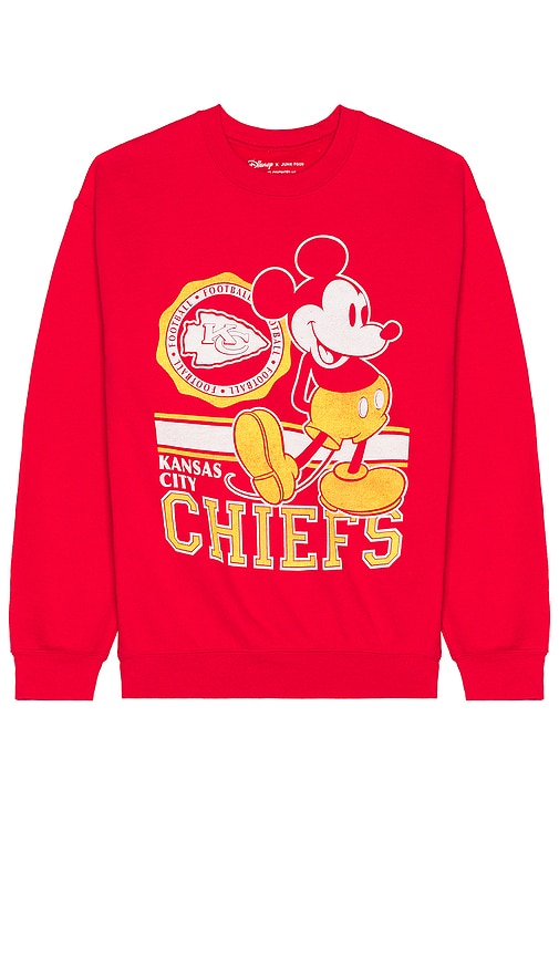 Junk Food Chiefs Mickey Crewneck In Red