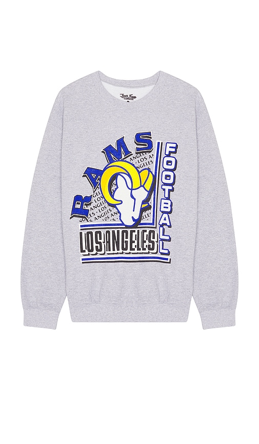 Shop Junk Food Rams Backfield Crewneck In Grey