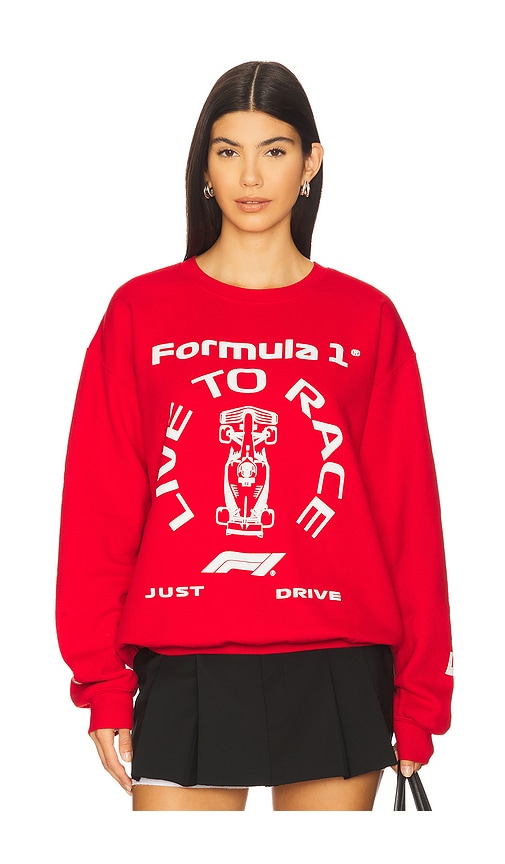 F1 White Car Sweatshirt in Red. - size L (also in M, S, XL/1X, XS) - Junk Food - Modalova
