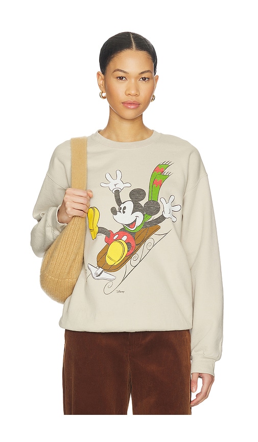 Junk Food Mickey Sledding Sweatshirt