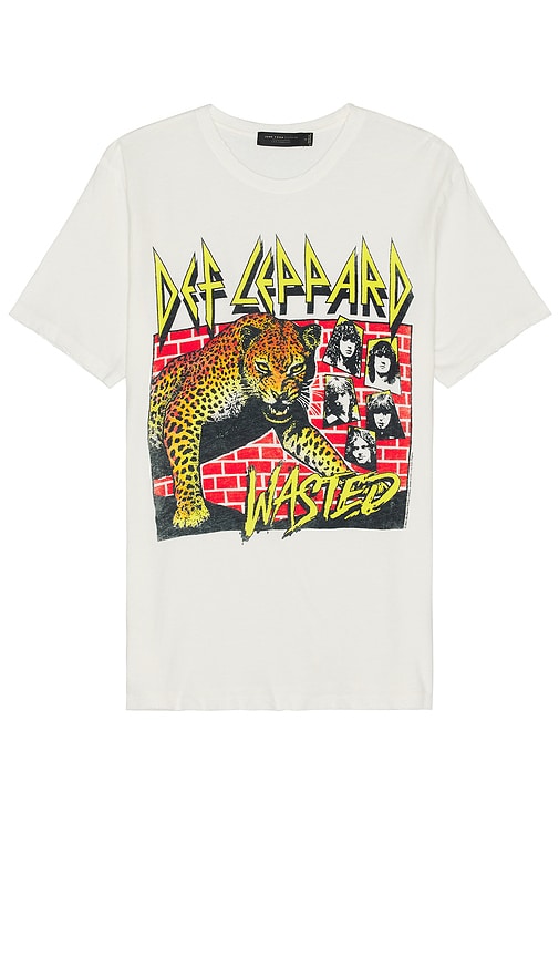 Junk Food Def Leppard Wasted Tee in Vintage White | REVOLVE