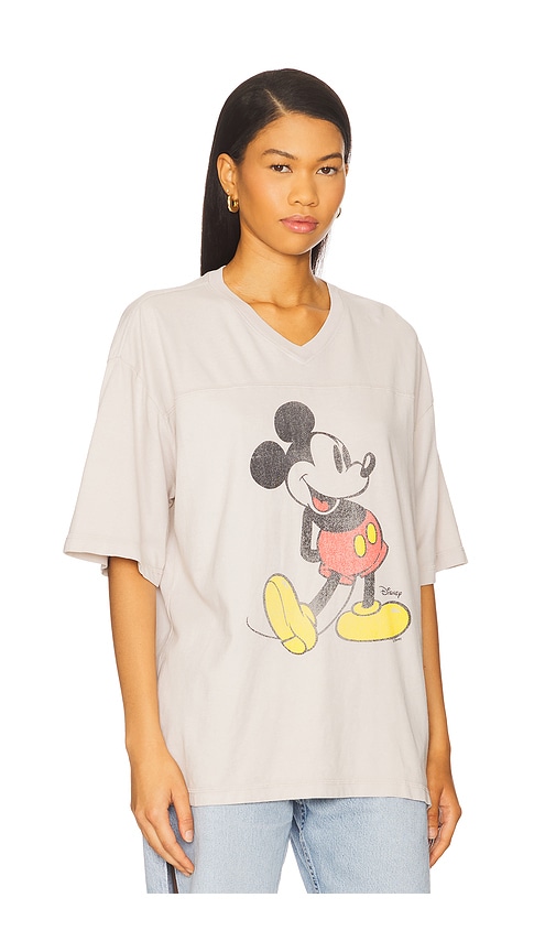 Junk Food Mickey 28 V-neck Tee In Green