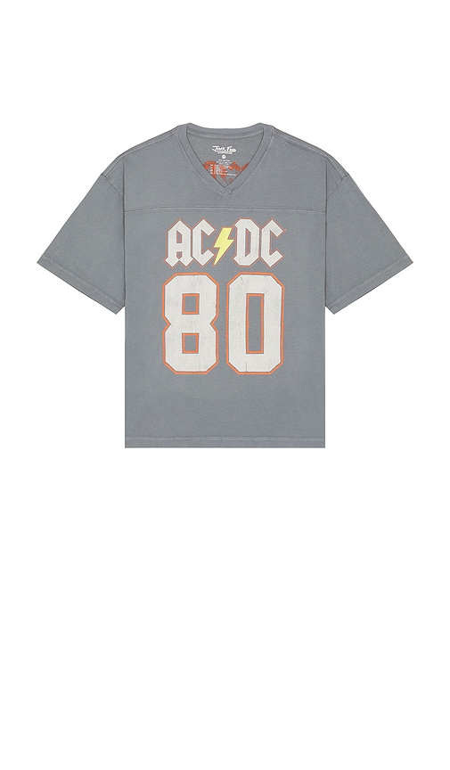 ACDC Back In Black Tour V-Neck Yoke Tee in Blue. - size L/XL (also in S/M) - Junk Food - Modalova