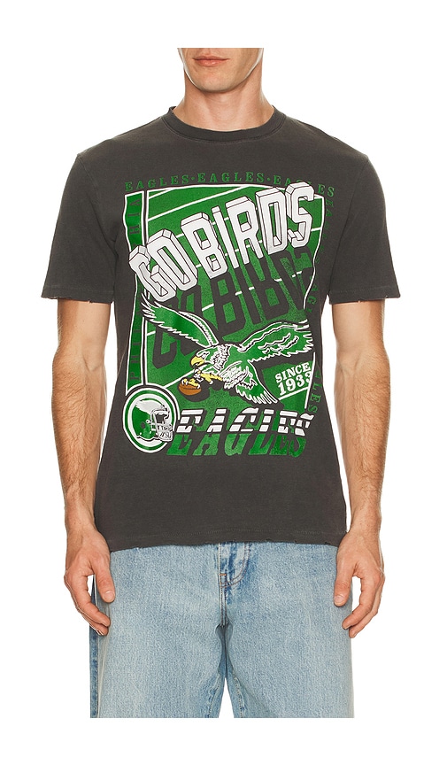Junk Food Eagles Go Birds Vintage Tee In Black