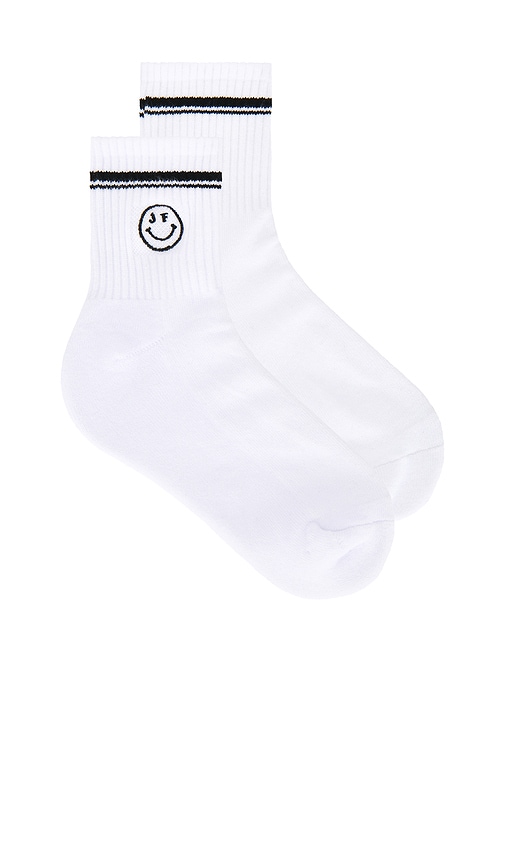 Junk Food Jf Smiley Sock In White