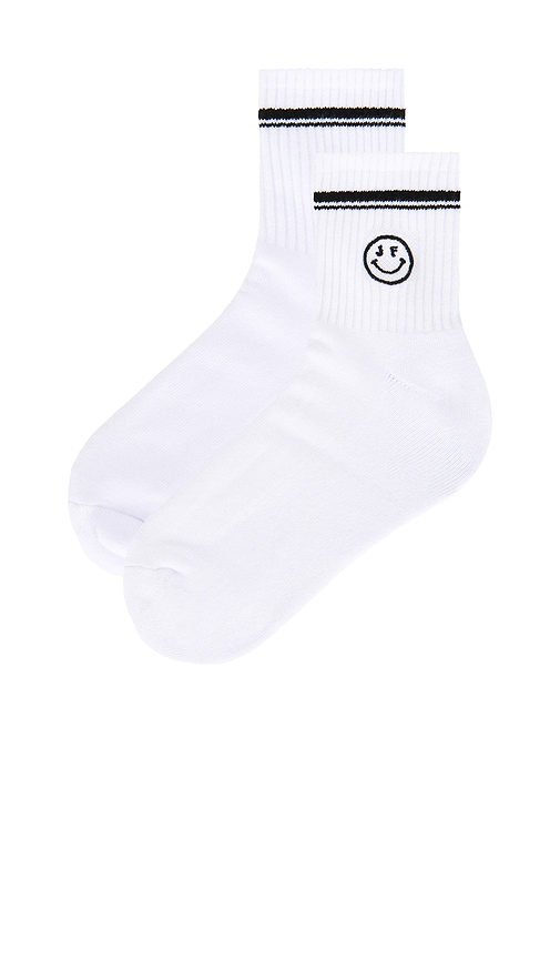 Junk Food Jf Smiley Sock In White