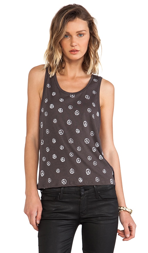 Peace Sign Backstage Cropped Tank
