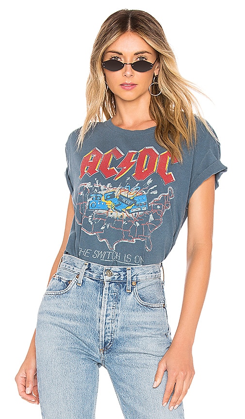 Junk Food ACDC The Switch Is On Tee in Black Sea | REVOLVE