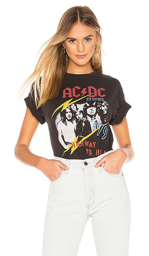 Junk Food Acdc Back in Black Band Graphic Tee - S