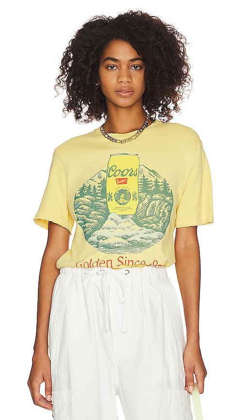 Junk Food Coors Golden Since 1873 Tee in Yellow