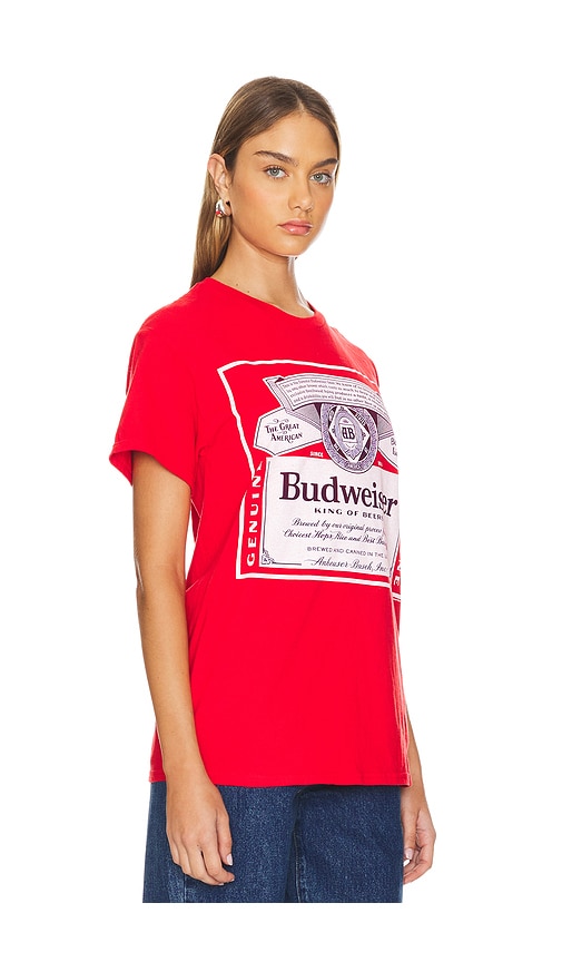 JUNK FOOD BUDWEISER LABEL KING OF BEERS TEE 