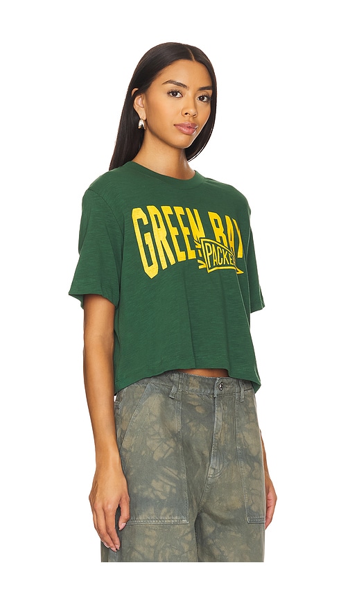 JUNK FOOD PACKERS DUAL THREAT MOCK NECK CROP TEE 