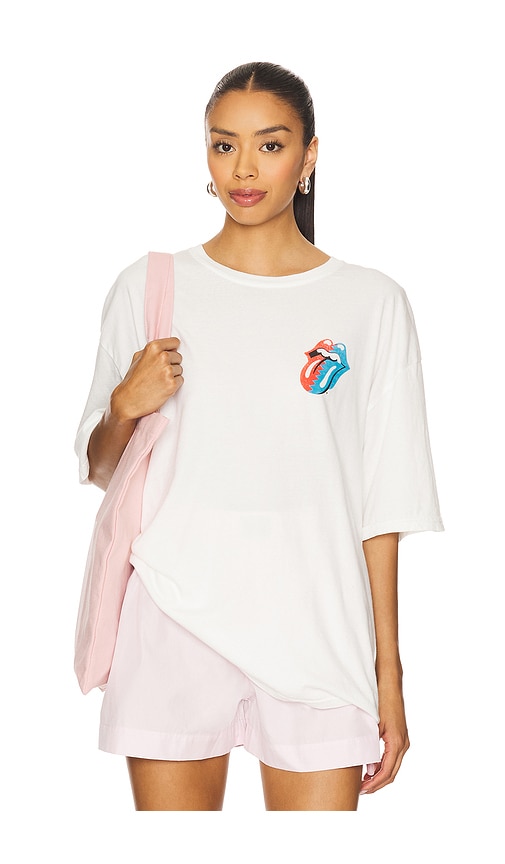 Junk Food Hot Lips Checkers Oversized Tee