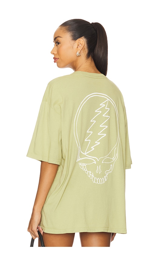 Junk Food Gd Back Skull Tee In Green