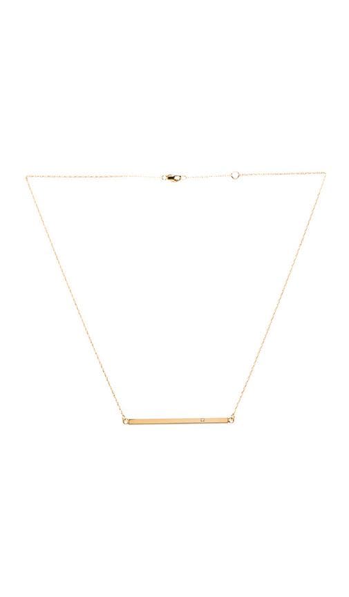 Horizontal Bar Necklace with Diamond
