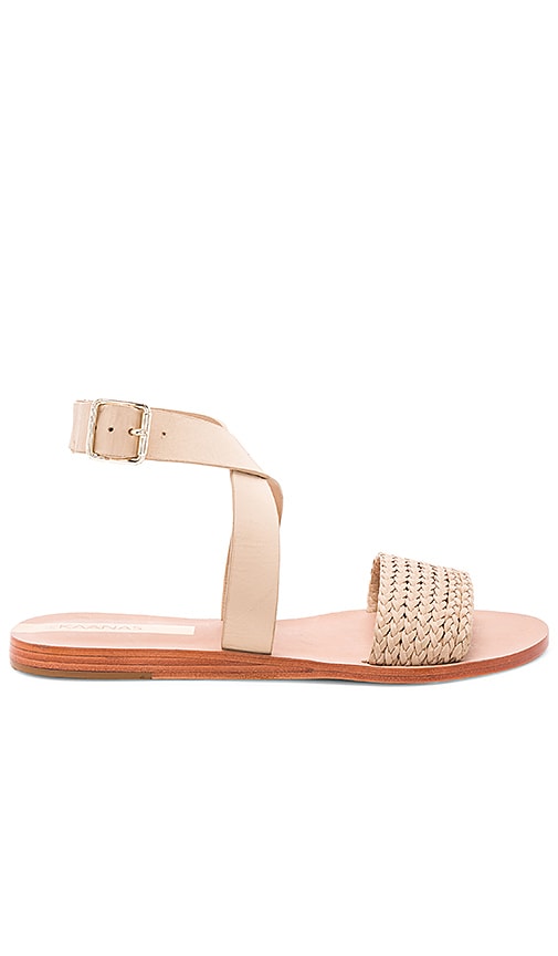 Kaanas Fortaleza Braided Sandal in Beige