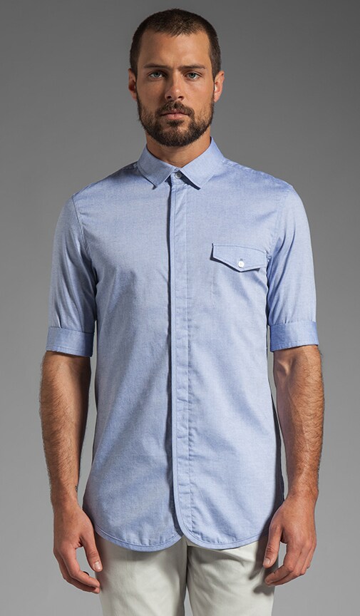 S/S Blocked Button Up